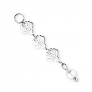 BY31&reg; Stainless steel shell chain charms Silver-White