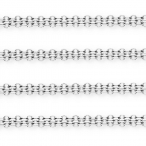Stainless steel findings belcher chain bismarck link Silver