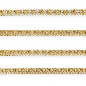 Stainless steel findings belcher chain double curb links Gold