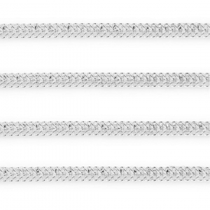 Stainless steel findings belcher chain double curb links Silver