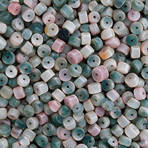 Natural stone beads Quartz disc 4x2mm Multicolour Green