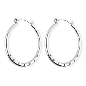 BY31&reg; Stainless Steel findings earrings&nbsp;/&nbsp;creoles with 7 loops Silver
