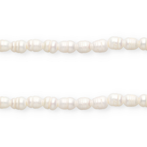 Imperfect freshwater pearls rice 11x9mm Natural White
