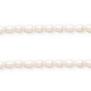 Imperfect freshwater pearls rice 10x9mm Natural White