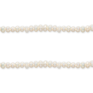 Imperfect freshwater pearls vertical threading hole 5mm Natural White