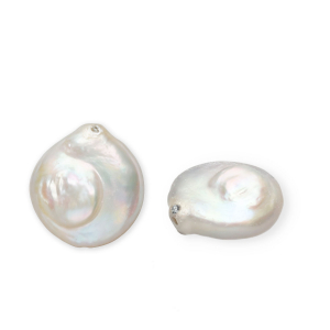 Imperfect freshwater pearls coin Natural White