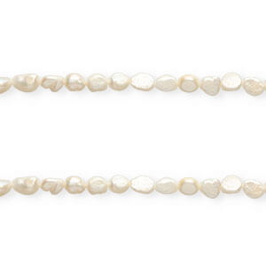 Imperfect freshwater pearls nugget oval 9x7-8mm Natural White