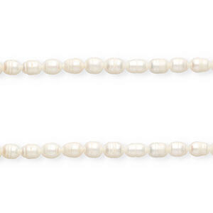 Imperfect freshwater pearls rice 9x7-8mm Natural White