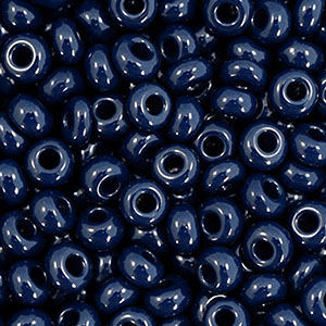 Preciosa glass seed beads 6/0-33080 Natural Opaque-Ultra Dark blue