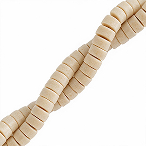 Natural stone beads disc 4mm Marble Beige
