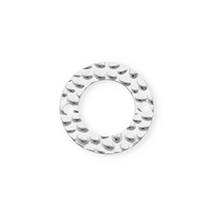 Stainless steel findings connector round Silver