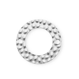 Stainless steel findings connector round Silver