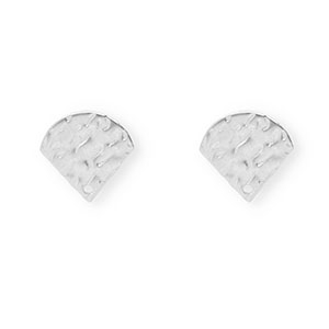Stainless Steel findings earrings / earpins with loop Silver