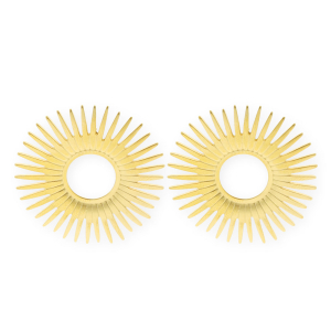 Stainless steel findings earrings&nbsp;/&nbsp;earpins with loop Gold