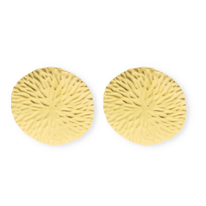 Stainless steel findings earrings&nbsp;/&nbsp;earpins round with loop Gold