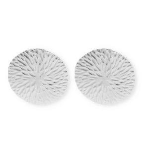 Stainless steel findings earrings&nbsp;/&nbsp;earpins round with loop Silver