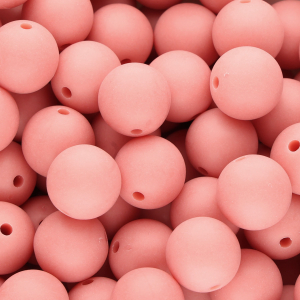 14 mm DQ acrylic beads Coral red