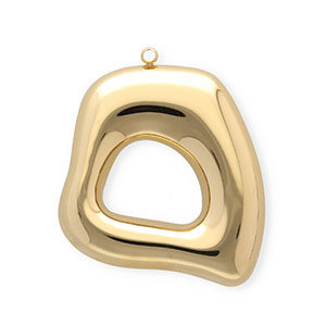 Stainless steel charms organic Gold