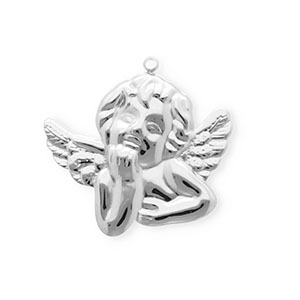 Stainless steel charms angel Silver