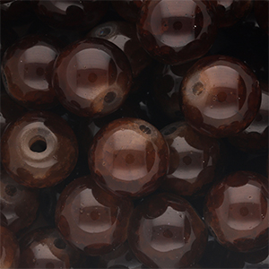 12 mm glass beads Brown