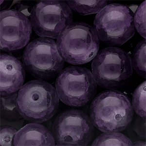 12 mm glass beads Purple