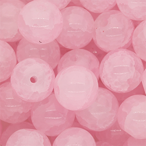12 mm glass beads Light Pink
