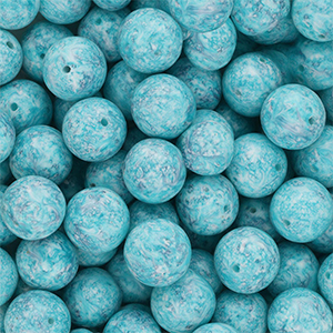 14 mm glass beads Multicolour Blue