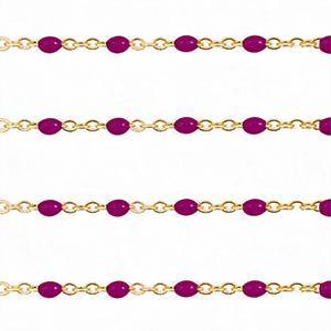 Stainless steel findings belcher chain 1mm Purple-Gold