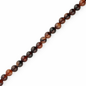 Natural stone beads Quartz 8mm Multicolour Dark Brown