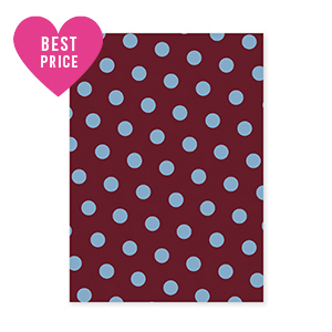 BY31&reg; Jewellery cards dots Mahogany Red-Light Blue