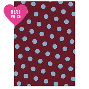 BY31&reg; Jewellery cards dots Mahogany Red-Light Blue