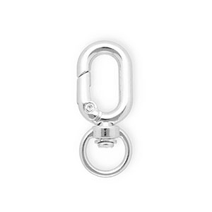 Keychain clasp findings oval Silver