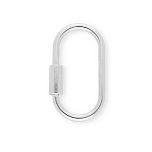 Keychain findings lock oval Silver