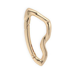 Keychain clasp findings asymmetrical Gold