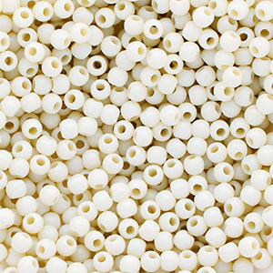 4 mm DQ acrylic beads shiny Off White