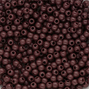 4 mm DQ acrylic beads shiny Dark Brown