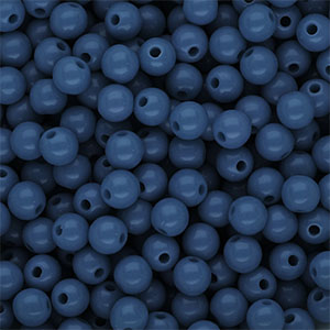 6 mm DQ acrylic beads shiny Teal Blue