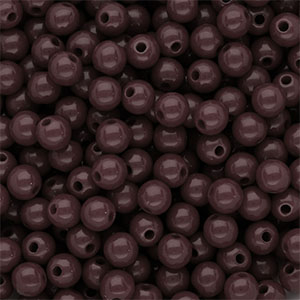 6 mm DQ acrylic beads shiny Dark Brown