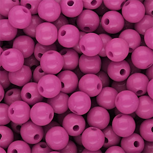 8 mm DQ acrylic beads shiny Magenta