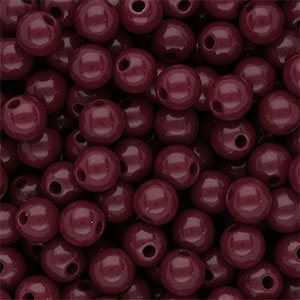 8 mm DQ acrylic beads shiny Mahogany Red