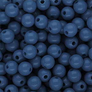 8 mm DQ acrylic beads shiny Teal Blue