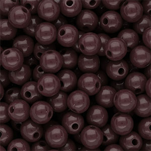 8 mm DQ acrylic beads shiny Dark Brown
