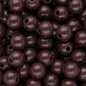 10 mm DQ acrylic beads shiny Dark Brown