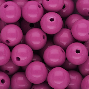 12 mm DQ acrylic beads shiny Magenta