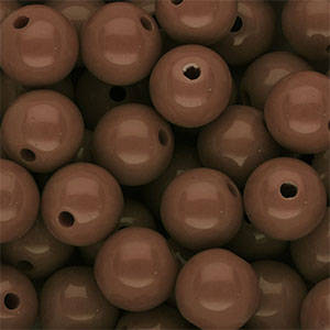 12 mm DQ acrylic beads shiny Brown