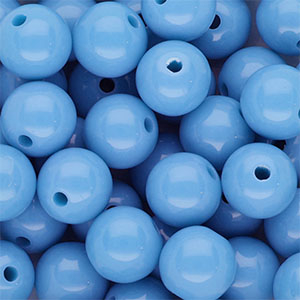 12 mm DQ acrylic beads shiny Blue