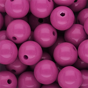 14 mm DQ acrylic beads shiny Magenta