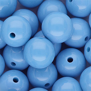 16 mm DQ acrylic beads shiny Blue