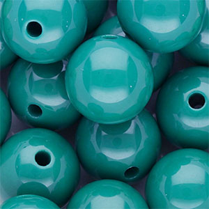 18 mm DQ acrylic beads shiny Turquoise