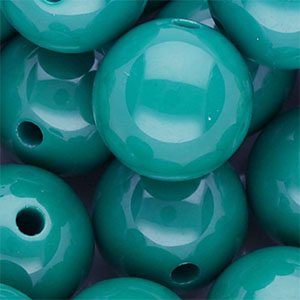 20 mm DQ acrylic beads shiny Turquoise
